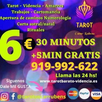 Tarotistas las 24 Horas 6 euros.